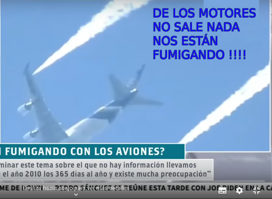 Y LA GENTE TODAVÍA DICE QUE ESO ES VAPOR de los motores.
El vapor de agua de la ducha o de los cristales del coche, el VAPOR dura dos minutos. Estos vertidos químicos que nos escupe el gobierno dura horas y horas y horas hasta que desaparece la lluvia. Sequía provocada por banqueros, farmacéuticas y políticos.
SOMOS RETRASADOS
TENEMOS LO QUE NOS MERECEMOS